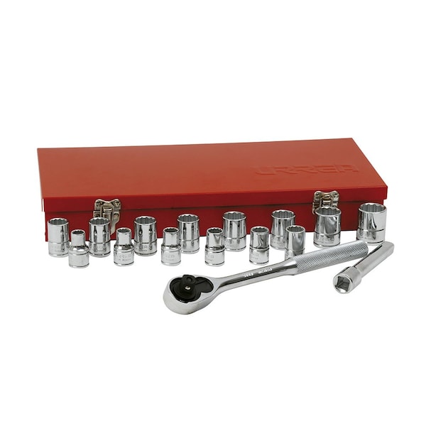 1/2" drive socket set with accessories 17-Pieces